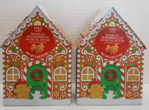 lot 7299 image: M&S Food Magical Gingerbread Musical House 4 oz 2-Pack 4826