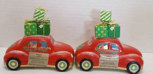 lot 7301 image: M&S Assorted Fruit Flavored Jelly Candy 2 Car Ornaments 3.5oz Each  22226