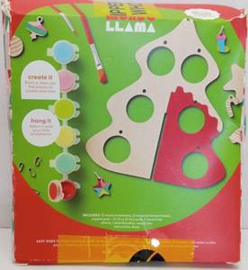 lot 7310 image: Dress It Up Llama Craft Kit with Paint and Ornament Hangers