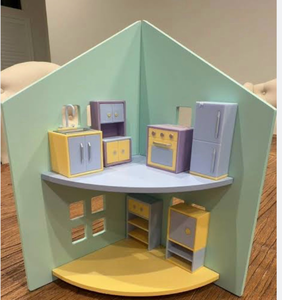 lot 6913 image: Target Bullseyes Playground Corner Doll House Shelf Pink (Dollhouse Only no Accessories included)