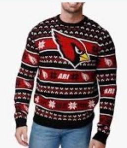 lot 6948 image: Arizona Cardinals NFL Big Logo Ugly Christmas Sweater (Large)