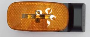 lot 7367 image: Rectangular Amber Side Marker Light with Black Bracket Mount