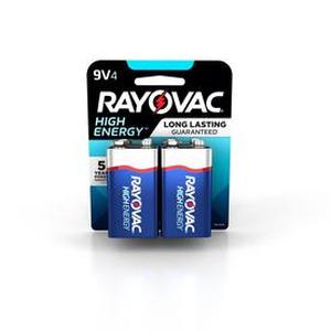 Rayovac - High Energy 9V Batteries (4 Pack), Alkaline 9 Volt Batteries - Retail: $3,546