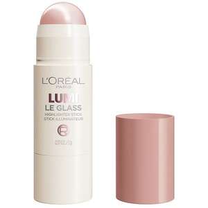 lot 121 image: LOreal Paris Lumi Le Glass Highlighter Stick - 620 Glassy Pink Ballet - 0.25oz Brightening, Strobing, Cheekbones - Retail $14