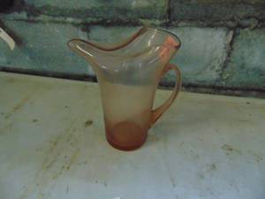 lot 4062 image: Pink Glass Pitcher