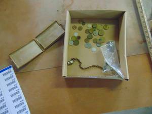 lot 4121 image: Tokens - Metal Compact - Watch Fob G and More