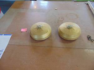 lot 4135 image: 2 Vintage Fire Alarms- Metal