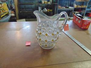 lot 4162 image: Coin Glass Styled Pitcher