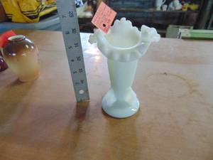 lot 4171 image: Milk Glass - Tree Vase