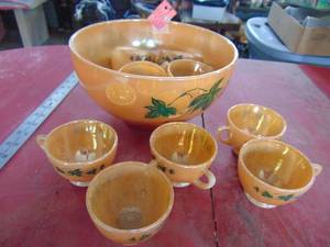 lot 4215 image: Punchbowl and Cups