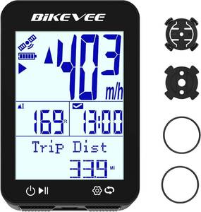 lot 21882 image: GPS Bike Computer Wireless Bicycle Speedometer Odometer 9 Languages Auto Backlight Auto Start Stop IPX7 Waterproof 2.4 Inch LCD Supports MPH KMH