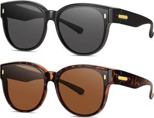 lot 21903 image: Polarized Fit Over Glasses Sunglasses for Women Stylish Oversized Cover Round UV400 Cat Eye Shades for go out Driving