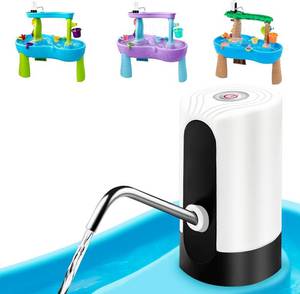 lot 21904 image: Water Table Pump, Portability Electric Water Pump with USB Data Cable,White Automatic Drinking Water Bottle Pump for Travel, Kitchen, Home, Office