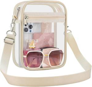 lot 21908 image: Clear Bag Stadium Approved Clear Purse for Women Clear Crossbody Bag for Stadium Events Concerts Festivals - PINK