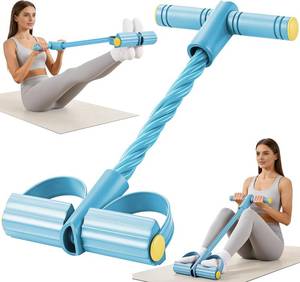 lot 21927 image: Upgraded Pedal Resistance Band with Handle, Soft Durable Fashion Puller Exercise with Thickened 6 Tension Ropes, Tube Pedal Resistance Device for Abdomen, Waist, Arm, Leg, CoreABS