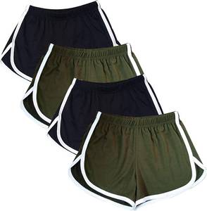 lot 21943 image: Cameway 4 Pack Womens Cotton Yoga Dance Short Pants Summer Athletic Cycling Hiking Sports Shorts