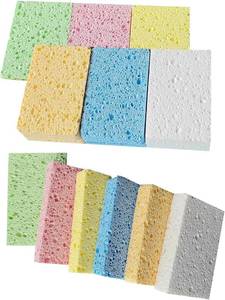 lot 21955 image: 12 Pack Natural Cellulose Sponges,Kitchen Sponges, Dishwashing Sponges, Car Washing Sponge, Color Sponge Suitable for Kitchen and Bathroom,Car,Household, Childrens Fun Cutting DIY.