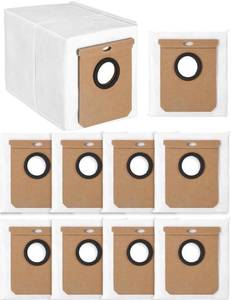 lot 21969 image: 10 Pack 2.5L Large Vacuum Dust Bags for Eufy L50 SES L60 SES Vacuum Cleaner Self-Emptying Dock,Replacement Dust Bag for Conga Home 1000,8090 Ultra,9090AI,for Haier H9 Plus Vacuum Cleaner