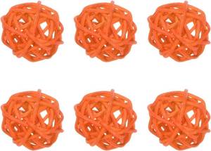 lot 21974 image: M METERXITY 6-Pack Wicker Rattan Balls 30mm1.2 Inch Decorative Rattan Balls Orbs Vase Fillers Bowl Fillers for ChristmasWeddingsDIY CraftsHome Decor Orange