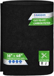 lot 21981 image: Cut to Fit Activated Carbon Filter Sheet 16 x 48 - Activated Carbon Air Filter for Air Purifiers Window AC Air Vent And More - Charcoal Filters Effectively Remove Odors & Freshens the Air (1-Pack)