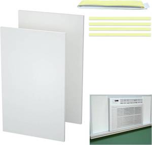 lot 21982 image: Window Air Conditioner,Side Insulated Foam Panel, SummerWinter Heat and Draft Insulating,Simple Set Panels Window Seal Thickness 0.75in