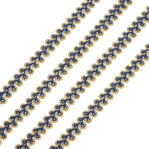 lot 21994 image: uxcell 15 Yard Braid Lace Trim, 12 Inch Decorated Gimp Trim for Sewing Costume DIY Crafts Jewelry Making Dark Blue