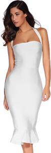 lot 22000 image: meilun Womens Halter Fishtail Bandage Party Dress Elegant Wedding Guest Dress SIZE S