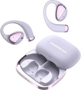 lot 22001 image: Monster Open Ear AC520 Headphones, Bluetooth 6.0 Wireless Earbuds with HiFi Sound, Open Ear Earbuds with 24H Playtime, Unique Handbag Design, ENC Clear Call, IPX6 Resistance Wireless Headphones