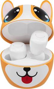 lot 22017 image: Coby Kids Wireless Earbuds, Mini Bluetooth Earbuds for Children with Cute Corgi Charging Case, Soft Gel Tips, IPX4 Water Resistance, 33-Foot Range, Up to 24-Hour Playtime