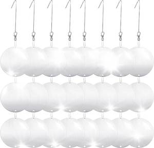 lot 22022 image: Hedoc Reflective Bird Scare Discs Set, 24PCS Large Double-Sided Bird Deterrents for Outside, Bird Reflectors to Keep Birds, Woodpeckers, Pigeons Away from House, Outdoor Garden, Patio and Yard