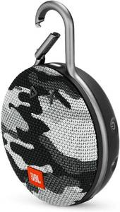 lot 22025 image: JBL Clip 3, Black Camo - Waterproof, Durable & Portable Bluetooth Speaker - Up to 10 Hours of Play - Includes Noise-Cancelling Speakerphone & Wireless Streaming