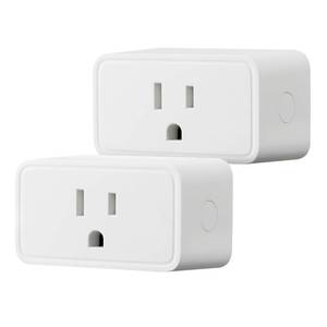 lot 22027 image: Amazon Basics Smart Plug with Timer Function, Voice Control, WiFi Outlet, Works with Alexa Only, Schedule, APP Control, 2.4 GHz Wi-Fi, No Hub Required, 2-Pack, White
