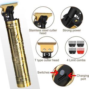 lot 22043 image: YOGINGO Professional Hair Trimmer for Men, Cordless Rechargeable Beard Trimmer Hair Clippers for Men, Metal Body Cutting Grooming Kit, Beard Shaver Barbershop, Bronze