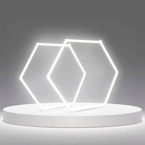 lot 22047 image: LZHOME LED Hexagon Garage Light 12700LM Car Detailing Shop Light, DIY Splicing Ceiling & Wall Decor Lights, for Workshop Basement Gym Warehouse Bar Gaming Room