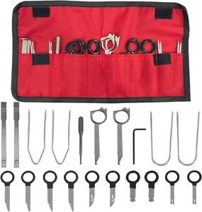 lot 22053 image: LAINLOY 20PCS Car Radio Removal Tool Kit, Professional Tooling Car Audio Stereo CD Player Removal Key Kit, Universal Radio Removal Pry Tool Kit for Most Cars and Trucks (Red)
