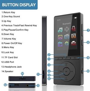 lot 22054 image: 64GB MP3 Player with Bluetooth 5.3, Music Player with HiFi Sound for Sports Runners, 2.4 Screen MP3 Player Built in HD Speaker Voice Recorder FM Radio E-Book, Expanded Up to 128GB, Earphone Included