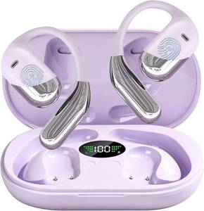 lot 22069 image: Open Ear Bone Conduction Headphones ,Over Ear Earbuds with Ergonomic Earhook,Bluetooth Headphones 5.4 with Smart Digital Display,50H Playtime AI Translation Earbuds Real Time