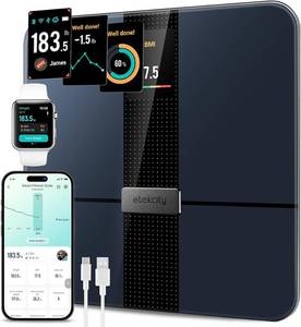 lot 22110 image: Etekcity Smart Scale for Body Weight, Digital Bathroom Weighing Machine, Apple Health Compatible