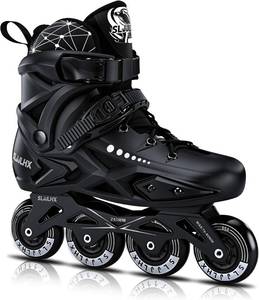 lot 17981 image: Inline Skates for Men Women,Performance Fitness Roller Skates Blades Adult Male Female, Comfortable Breathable Racing Skates with Washable Lining, Beginner Unisex,OutdoorIndoor,Black Size 8-8.5