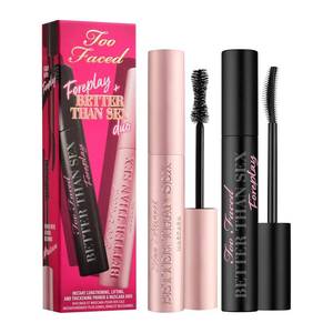 lot 17993 image: Too Faced Foreplay & Better Than Sex Duo  Dramatic Volume  Length Mascara and Primer Gift Set, 0.54 Fl Oz, Black