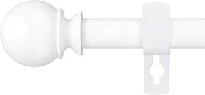 lot 17995 image: White Curtain Rods for Windows 28 to 48 Inch, 58 Diameter Heavy Duty Metal Splicing Adjustable Small Curtain Rod With Bracket(2.3-4 Feet)