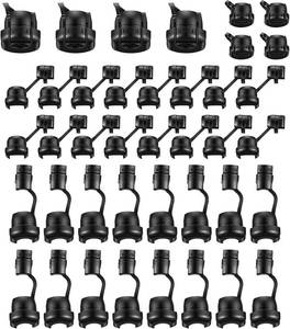 lot 18040 image: 60 Pcs 6N-4 & 4N-4 Cable Strain Relief Grommet Black Nylon Insulating Cable Bush Grommet Electric Cable Protector Buckle Clip Wire Cover Round Cord Grommet for Home & Office Wire Management