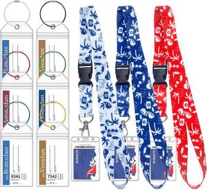 lot 18041 image: Holland America Luggage Tag Holders with Lanyard, Waterproof Cruise Luggage Tag Holder with Lanyards and Ship Card Holder for Holland America & Carnival Lines (6 Holders3 Lanyard)