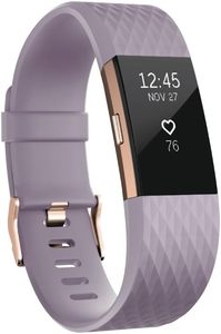 lot 18076 image: Fitbit Charge 2 Heart Rate  Fitness Wristband, Special Edition, Lavender Rose Gold, Small (US Version) - Retail $99.99