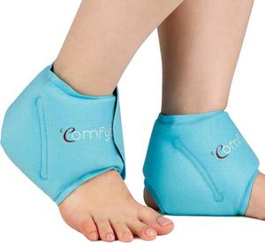 lot 18128 image: Comfytemp Ankle Ice Pack Wrap for Plantar Fasciitis, Swelling, Foot Pain Relief, FSA Eligible HSA, Gel Packs for Injuries Reusable, Hot Cold Compress for Achilles Tendonitis, Sprained Ankles, 2 Packs
