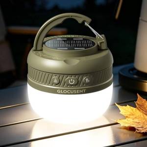 lot 18131 image: Glocusent Camping Lights Rechargeable, 5000mAh 400H Runtime, Led Camping Lantern with 5 Brightness 3 Modes & SOS, IPX5 Waterproof, Pocket Lanterns for Power Outages, Emergency Light, Camping