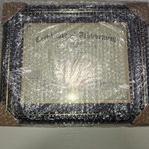 lot 18139 image: Certificate Frame with certificate certification