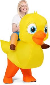 lot 18142 image: COMIN Inflatable Duck Costume Adult Halloween Blow up Funny Party Halloween Costume for MenWomen 63
