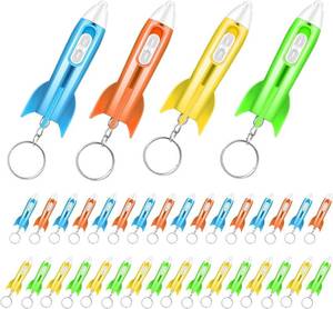 lot 18155 image: Space Theme Flashlight Keychain for Kids Party Favors, LED Flashlight Keychains for Kids 4-8 8-12 for Astronaut Party Favors Birthday Game Prizes (36 Pcs)