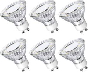 lot 18194 image: Lepro Non-Dimmable GU10 LED Light Bulbs, 2700K Soft Warm Light GU10 Bulb Replacement for Recessed Track Lights, 4W LED Bulbs with 100 Flood Beam for Kitchen, Range Hood, Living Room, Bedroom, 6 Pack